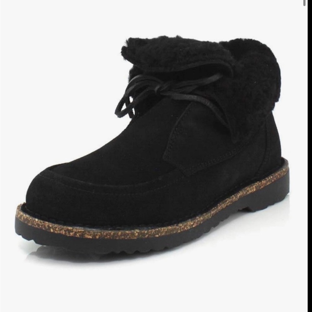 Birkenstock Bakki Chukka Suede Ankle Boots with Fur Trim